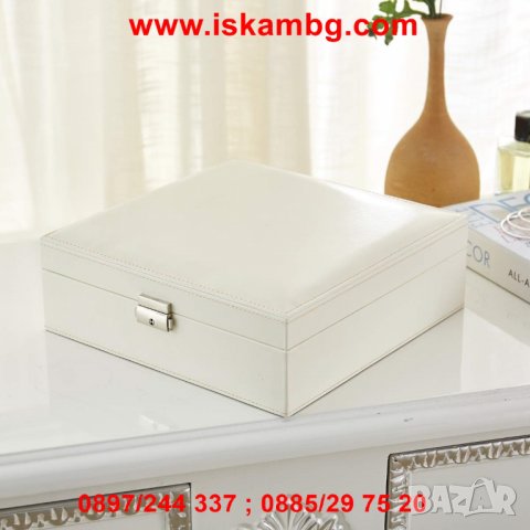 Луксозна кожена кутия за бижута -на 2 нива - МОДЕЛ 2010, снимка 4 - Други - 26857713