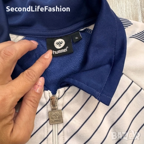 Hummel Beck Яке с половин цип в цвят Twilight Blue мъжко размер XL, снимка 2 - Якета - 52180527