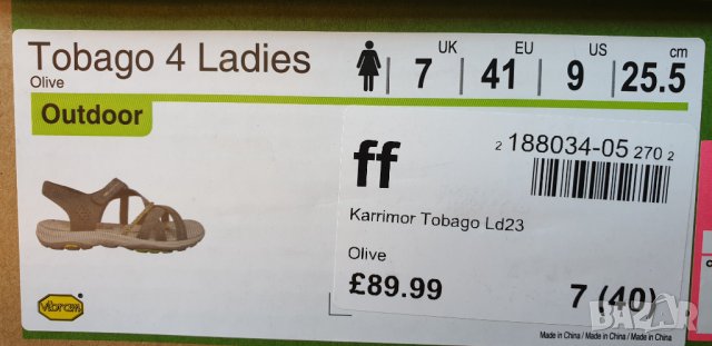 Дамски сандали Karrimor Tobago размер UK 7 / EU 40, снимка 8 - Сандали - 37076816