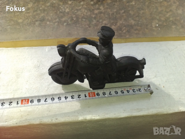 Моторист чугунена фигура статуетка, снимка 7 - Антикварни и старинни предмети - 53448883