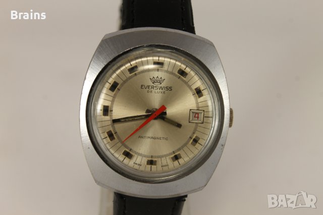 1960's Everswiss De Luxe Швейцарски Ръчен Часовник , снимка 4 - Антикварни и старинни предмети - 40536974