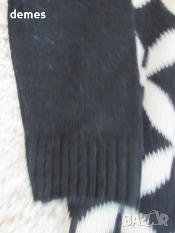 Блуза черно и бяло с поло яка цвят размер M/40, снимка 6 - Блузи с дълъг ръкав и пуловери - 51980983