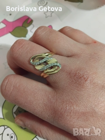 Златен пръстен , снимка 2 - Пръстени - 53154458