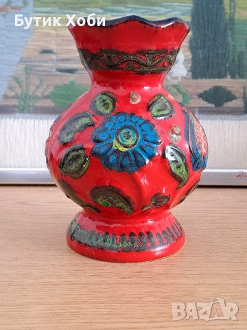 Винтидж керамична ваза West Germany , снимка 3 - Антикварни и старинни предмети - 43473627