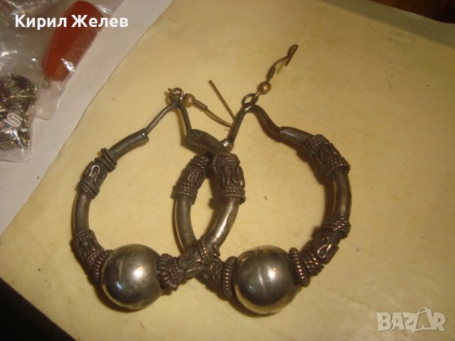 СТАРИННИ ПОСРЕБРЕНИ РЕТРО ВИНТИДЖ ОБЕЦИ Тип КРАЛСКА ПЛЕТКА МАЙСТОРСКА РЪЧНА РЯДКА ИЗРАБОТКА 886654, снимка 7 - Антикварни и старинни предмети - 37395571