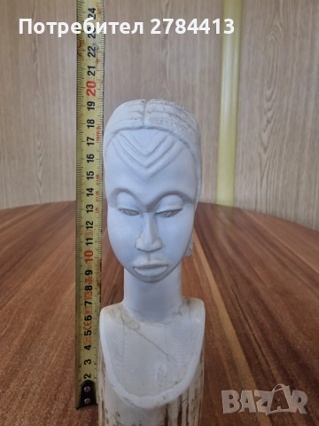 Статуетка от кост 20 см. 888 гр., снимка 6 - Статуетки - 52315827