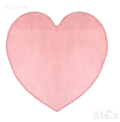 Килимче за детска стая, Декоративно, Розово сърце, 90см. 