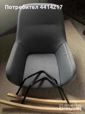 Люлеещ стол NEBEL светлосин текстил, снимка 2 - Столове - 52468131