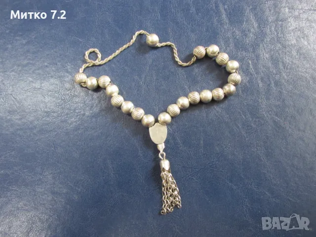 Старинна сребърна броеница, снимка 6 - Други ценни предмети - 50335347