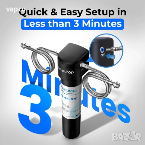 Филтър за вода WaterDrop UA-5Y с 5 години живот на филтъра, снимка 6 - ВИК - 51523424