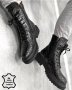 Равни боти - черна ЕСТЕСТВЕНА кожа - 2105, снимка 4