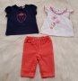 Дънки и тениски за бебе момиче 0-3 месеца, снимка 1 - Комплекти за бебе - 32426309