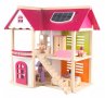 Намалена цена ! Нов модел дървена къща с обзавеждане за деца / игра и симулации . дървени игри