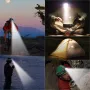 Висококачествен нов Мощен LED челник Акумулаторен телескопичен фар водоустойчив работен LED фенер , снимка 13