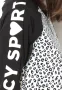 Суичър на Juicy Couture в черно и бяло с животинска шарка L, снимка 4
