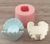 3D Отворена мида с поставка силиконов молд форма калъп гипс свещ, снимка 1