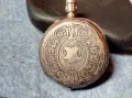 Стар ШВЕЙЦАРСКИ СРЕБЪРЕН ДЖОБЕН ЧАСОВНИК СРЕБРО 935 с РЪЧНО ОРНАМЕНТИРАН КАПАК 48870, снимка 12