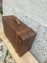 Дървен куфар със заключване и кожена дръжка , снимка 12