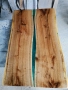 Плот за Маса изработен от червен дъб и епоксидна смола , снимка 3