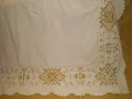 Винтидж покривка бяла рязяня бродерия, снимка 6