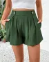 Ежедневни дамски къси панталони с висока талия и джобове, снимка 2