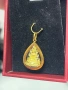 Златен амолет с буда 18 карата , снимка 3