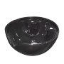 Дълбока кръгла керамика за фризьорска измивна колона DM7, черна, снимка 1