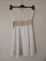 Нова лятна рокля с етикет XS размер бяла с бежово, снимка 2