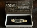 Колекционерски джобен сгъваем нож с два остриета RR Sowbelly Trapper Buckshot Bone. (RR1906), снимка 6