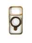 Калъф силикон MagStand Cover Прозрачен / Медно златна рамка / за iPhone 16 6.1 Баркод : 3132557, снимка 1