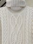 Модерен пуловер ,памук,млечен цвят, снимка 2