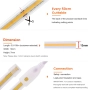 LED лента COB 3 м, 360 LED/м, 220V, IP65 водоустойчива, топла светлина, снимка 4