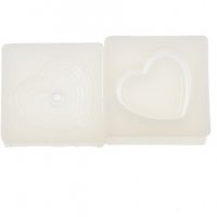2 части сърце малка кутия кутийка силиконов молд форма фондан шоколад смола декор, снимка 2 - Форми - 32805373