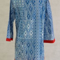 Туника от памук в синьо, бяло и червено Ble collection - S/M/L, снимка 2 - Туники - 43097267