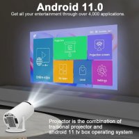 SMART Magcubic Projector HY300 4K Android 11 - нов, страхотно качество!, снимка 7 - Плейъри, домашно кино, прожектори - 43638118