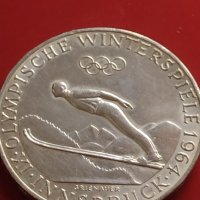 Сребърна монета 50 шилинга 1964г. Австрия 0.900 Инсбрук IX Зимни олимпийски игри 41420, снимка 9 - Нумизматика и бонистика - 43568167