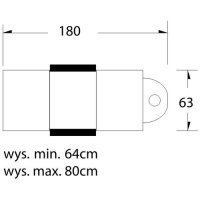 Хидравлична кушетка A 210 180 х 63/73 х 64/80 см-бяла/сива/черна, снимка 4 - Кушетки - 43376238