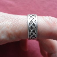 сребърен пръстен - унисекс - красив, стилен, тежкарски - 2, снимка 4 - Пръстени - 26466202