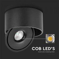 LED Луна COB 20W Открит Монтаж 3в1 Черна, снимка 3 - Лед осветление - 43210443
