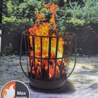 Градинска Метална Кошница за Огън на открито/лагерно Огнище/скара/голяма дръжка/до 800°C, снимка 8 - Барбекюта - 38148324