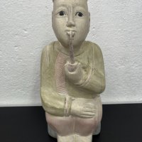 Дървена азиатска фигура. №4939, снимка 1 - Антикварни и старинни предмети - 43847283