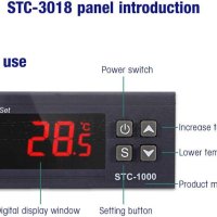 Цифров термостат със сонда STC-1000 220V, снимка 5 - Други инструменти - 43591463