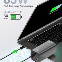 Нова Мощна Преносима Батерия 20000mAh 65W за iPhone Samsung Лаптоп, снимка 2 - Друга електроника - 43420722