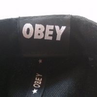 Унисекс бейзболна шапка Snapback с права козирка на OBEY в черно, снимка 12 - Шапки - 33001788