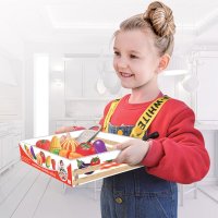 Детски комплект реалистични зеленчуци за рязане, снимка 4 - Образователни игри - 43998846