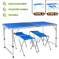 Комплект – Сгъваема маса и 4 стола, снимка 5 - Къмпинг мебели - 32096663