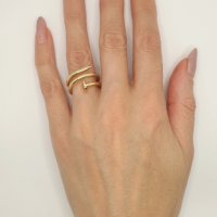 Златни пръстени Пирон  585-14K, снимка 11 - Пръстени - 31553173
