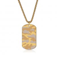 Хип - Хоп войнишка камуфлажна плочка - Gold camouflage, снимка 1 - Колиета, медальони, синджири - 38553621