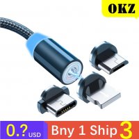 магнитен кабел, снимка 1 - USB кабели - 35169119