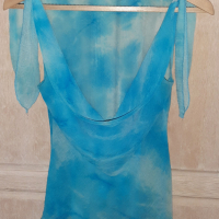Дамски блузки M/L: синьо-зелена и светло синя, снимка 3 - Други - 41838836